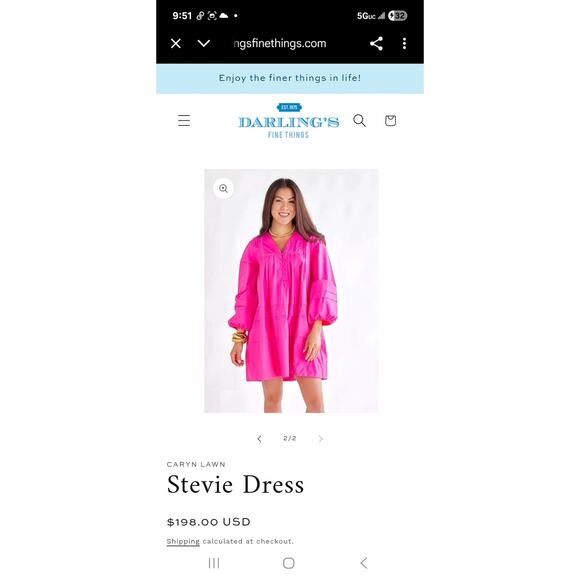 Caryn Lawn Stevie Dress Womens One size Quiet Luxury Bohemian Old Money Preppy - Picture 14 of 16